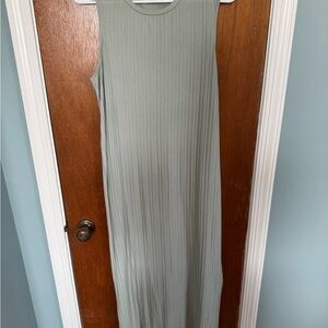 A New Day Green Ribbed Sheath Midi Dress